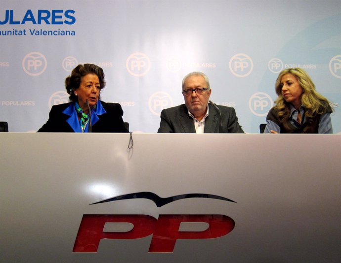 Los senadores del PP Rita Barberá, Pedro Agramunt y Marta Torrado