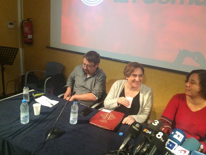 Xavier Domènech, Ada Colau y Susana Segovia