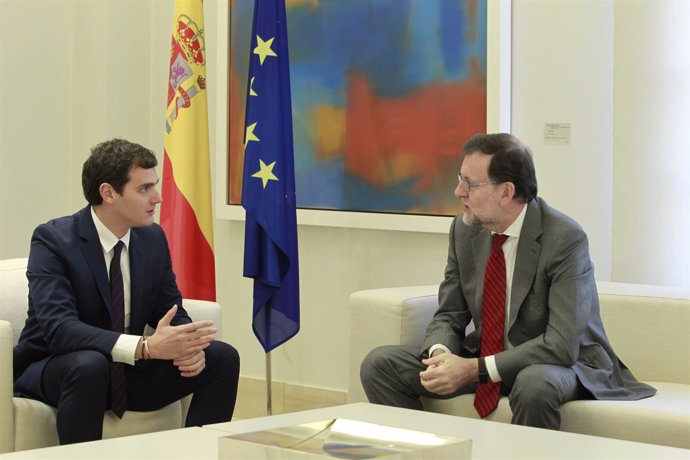 Rajoy recibe a Albert Rivera en Moncloa