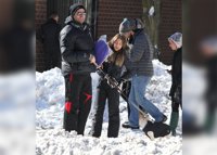 Hugh Jackman disfruta en familia de la tormenta de nieve Jonas