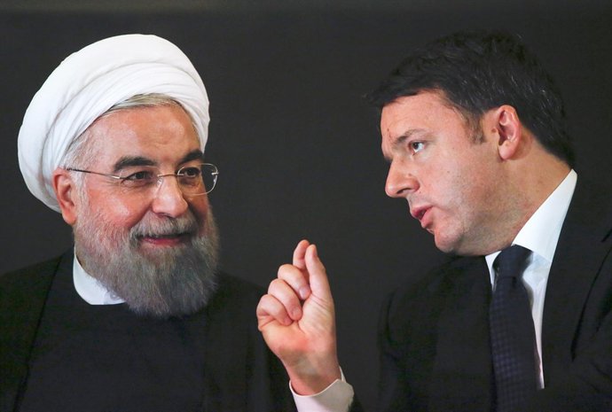 Hasan Rohani y Matteo Renzi