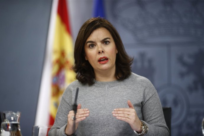 Soraya Sáenz de Santamaría tras el Consejo de Ministros
