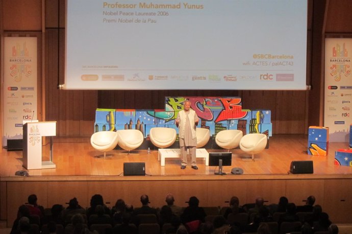 Muhammad Yunus en la jornada Barcelona Social Business City 