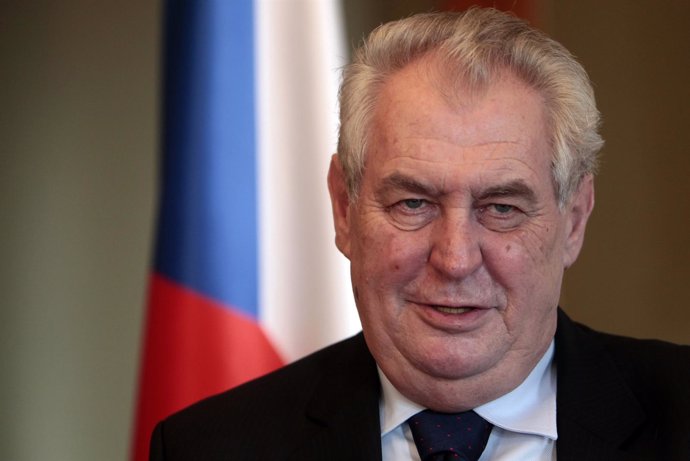 El presidente de República Checa, Milos Zeman, durante una entrevista