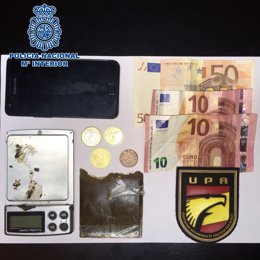 Material incautado por la Policía Nacional