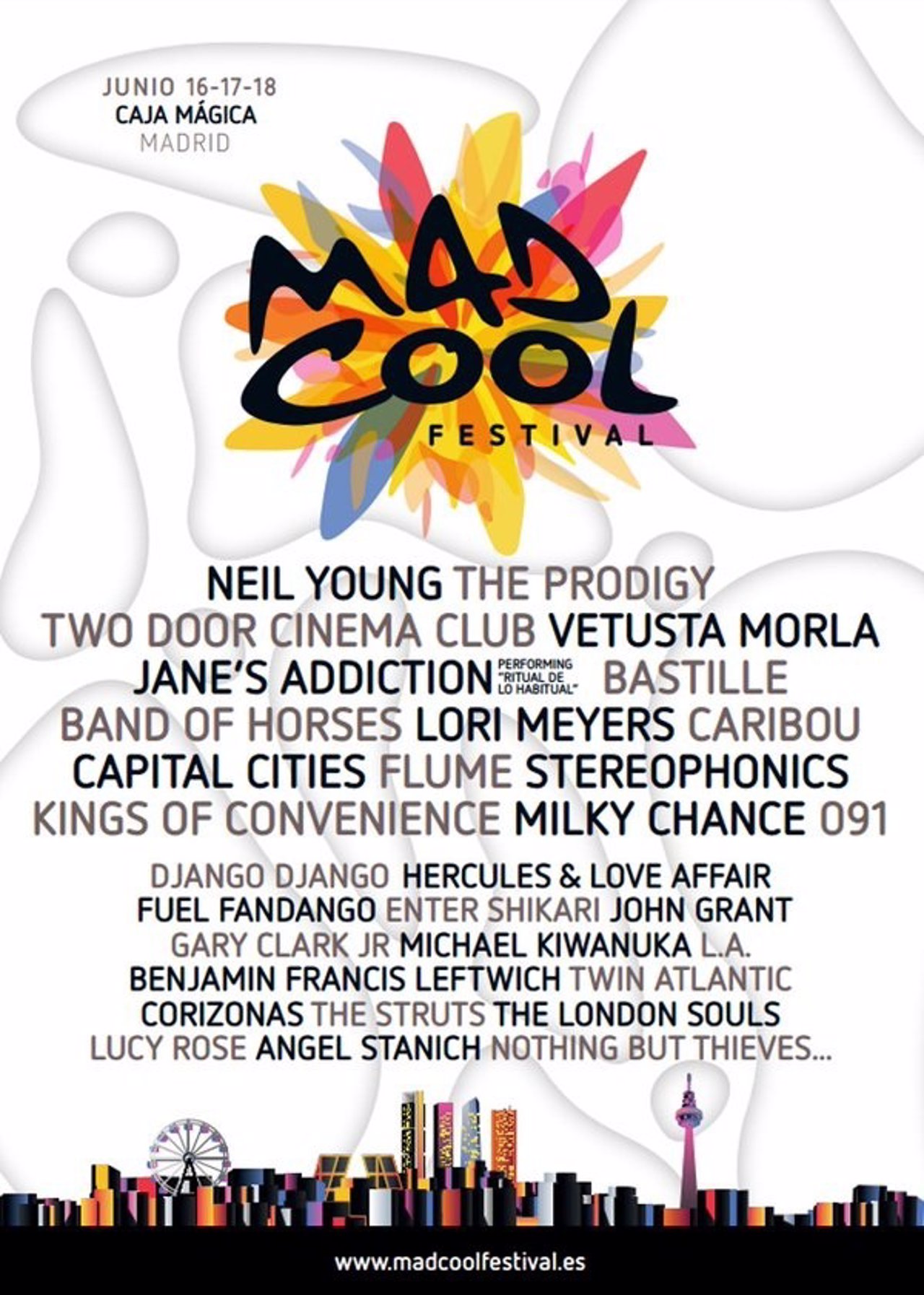 Neil Young y The Prodigy encabezan el cartel del Mad Cool Festival