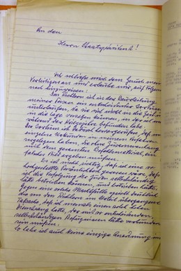 Carta de petición de clemencia de Adolf Eichmann, artífice de la solución final