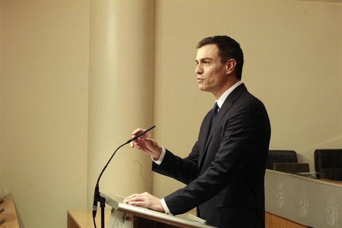Rueda de prensa de Pedro Sánchez en el Congreso