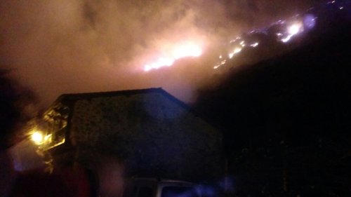 Incendio forestal en Cantabria
