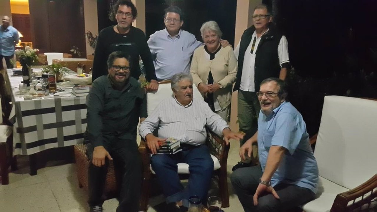 Reunión de Mujica con la delegación de las FARC en La Habana