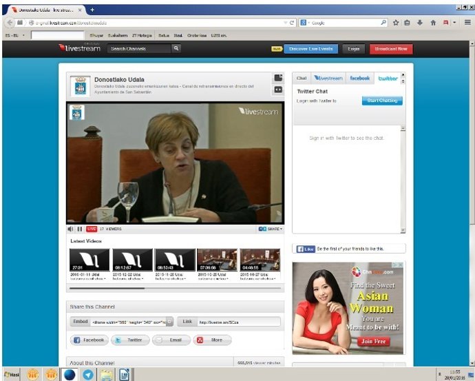 Retransmisión online del Pleno.