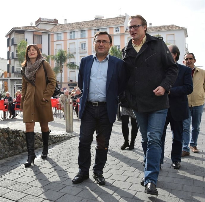 Heredia en una visita a Álora (Málaga)