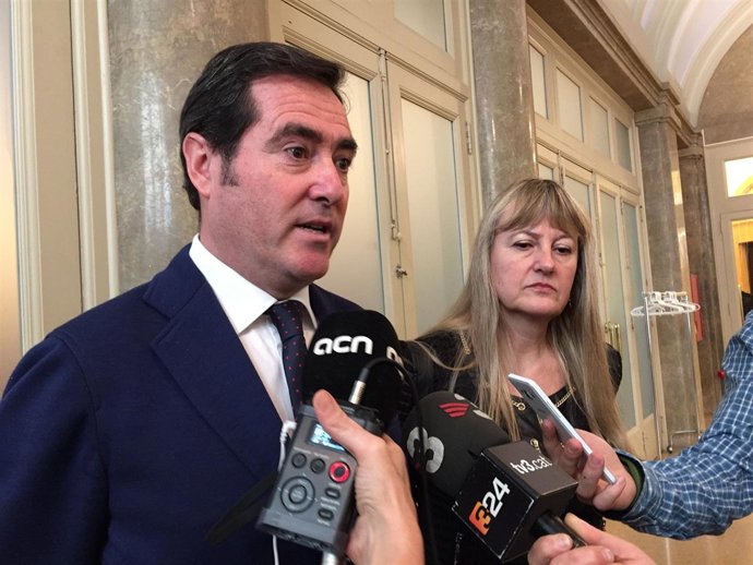 A.Garamendi (Cepyme) y M.H.De Felipe (Fepime)