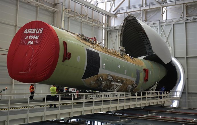 Fuselaje del primer A400M para España.
