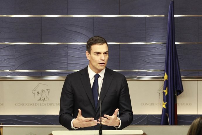 Rueda de prensa de Pedro Sánchez en el Congreso