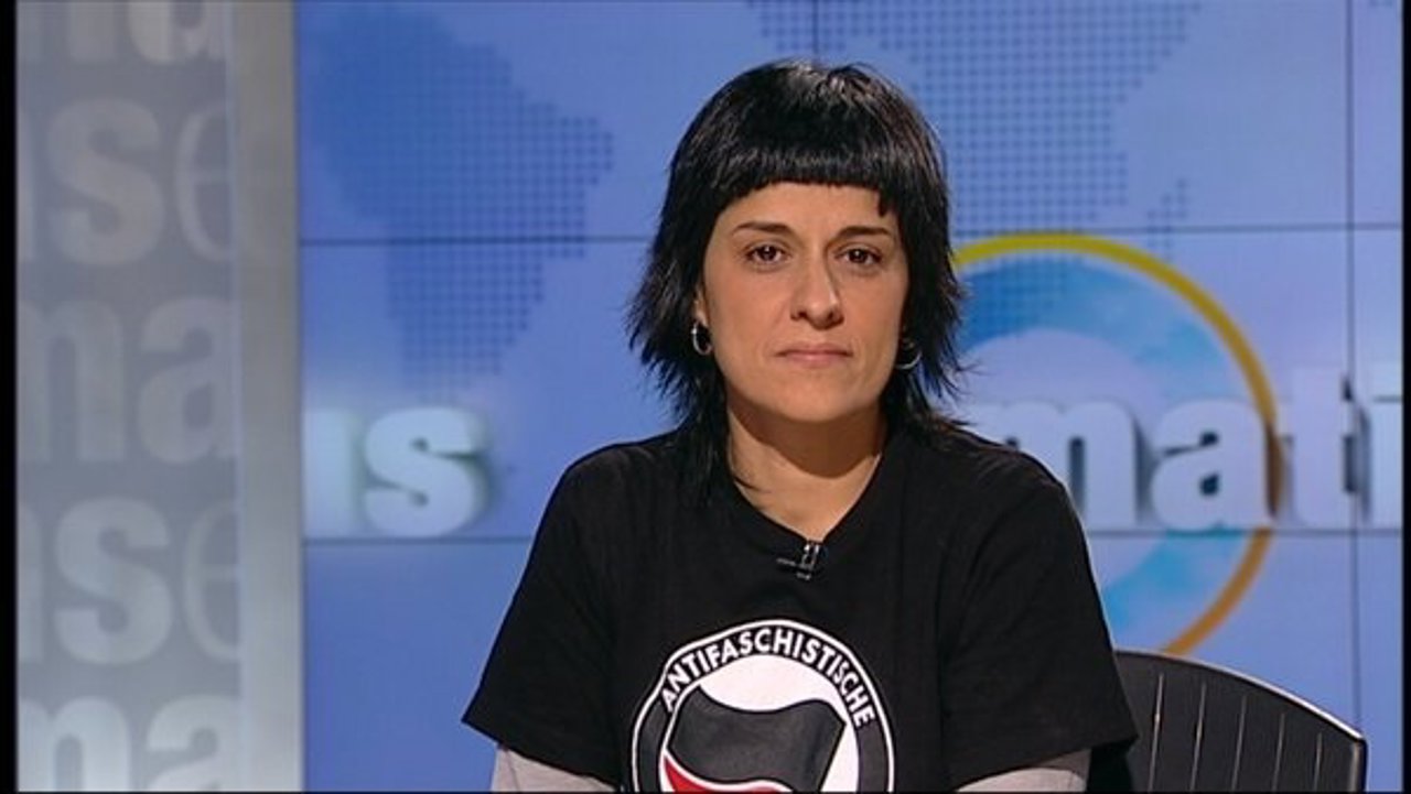 La diputada de la CUP Anna Gabriel en TV3