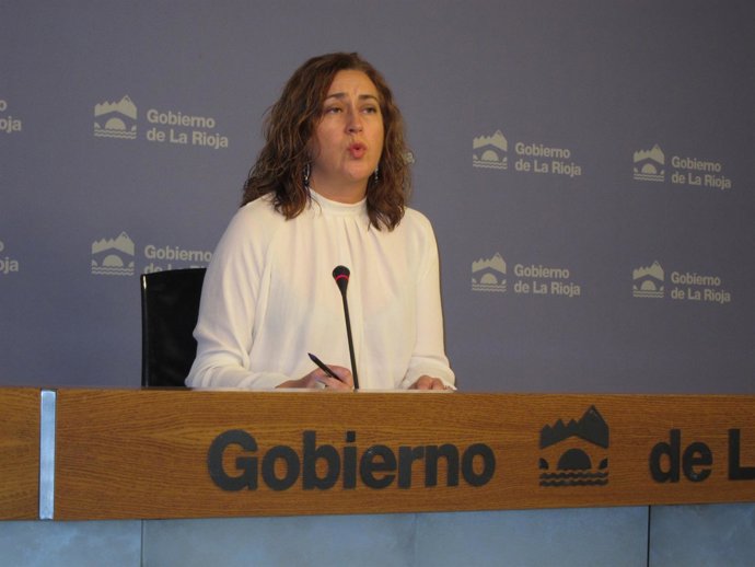 La portavoz del Gobierno riojano, Begoña Martínez, en el Consejo de Gobierno