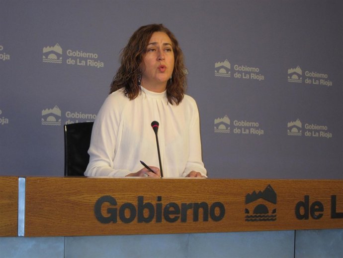 La portavoz del Gobierno riojano, Begoña Martínez, en el Consejo de Gobierno