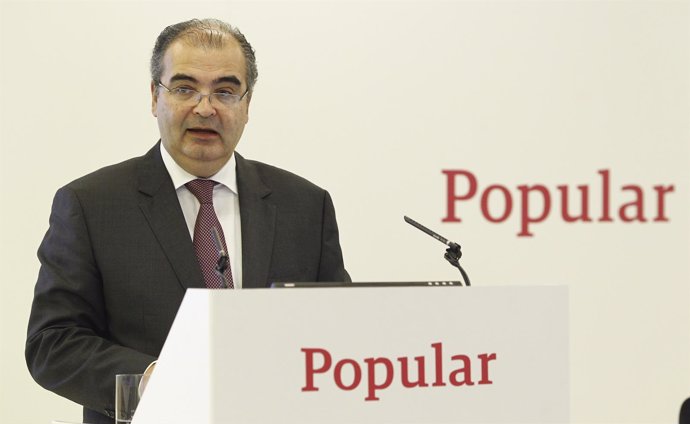 El presidente del Banco Popular, Ángel Ron, presenta los resultados del banco