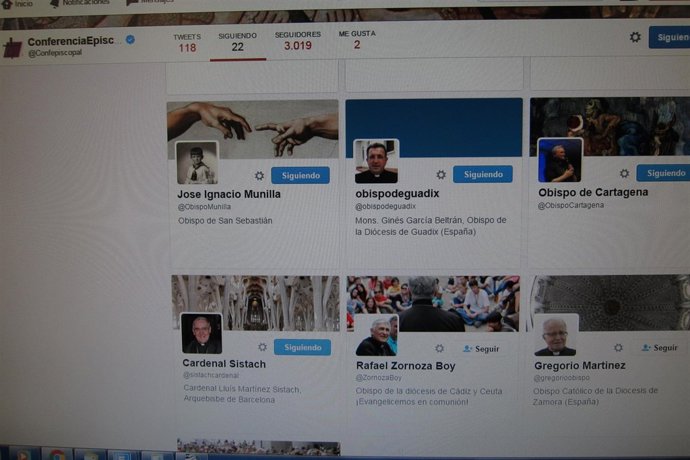 Obispos en Twitter