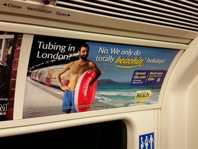 Campaña promocional en el metro de Londres
