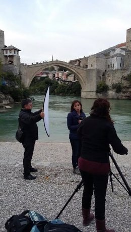 Reporteros de Aragón TV en Mostar