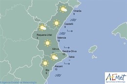 Predicción del tiempo para este domingo en la Comunitat