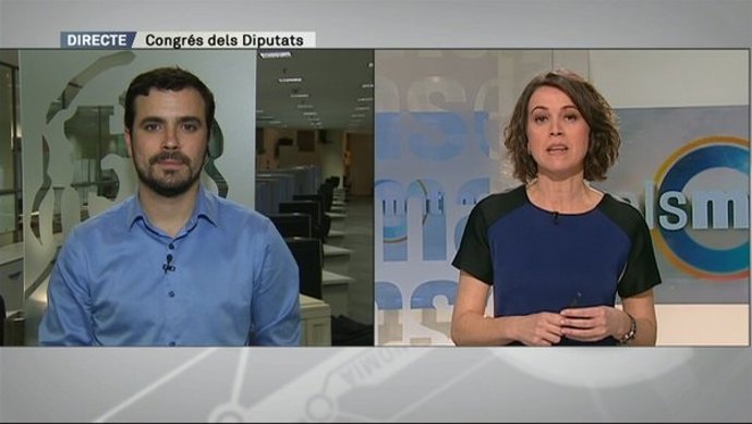 El líder de IU, Alberto Garzón en TV3
