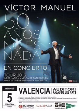Cartel del concierto de Víctor Manuel