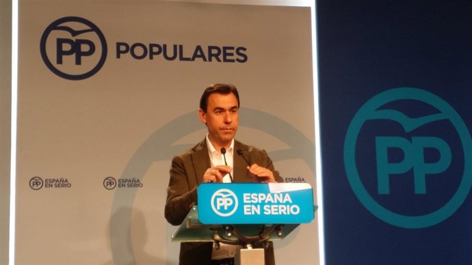 Fernándo Martínez-Maíllo en la sede del PP, en la calle Génova