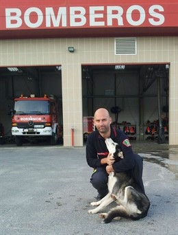 El bombero Rubén Pérez