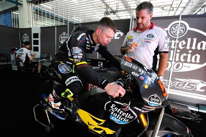 Tito Rabat en la primera jornada de tests de Sepang