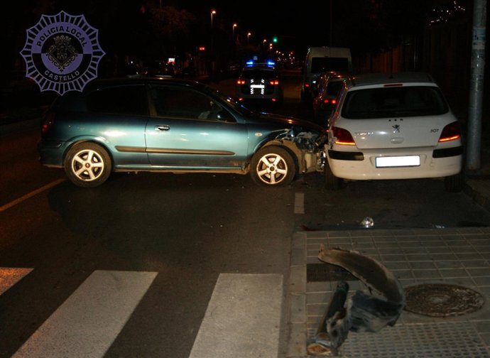 Accidente de trafico en la Avenida Alcora de Castellón