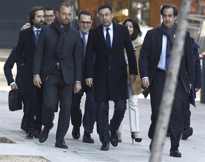 Josep Maria Bartomeu y Sandro Rosell llegan a la Audiencia Nacional