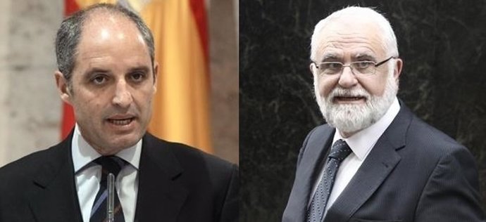 Montaje  de Francisco Camps y Juan Cotino 