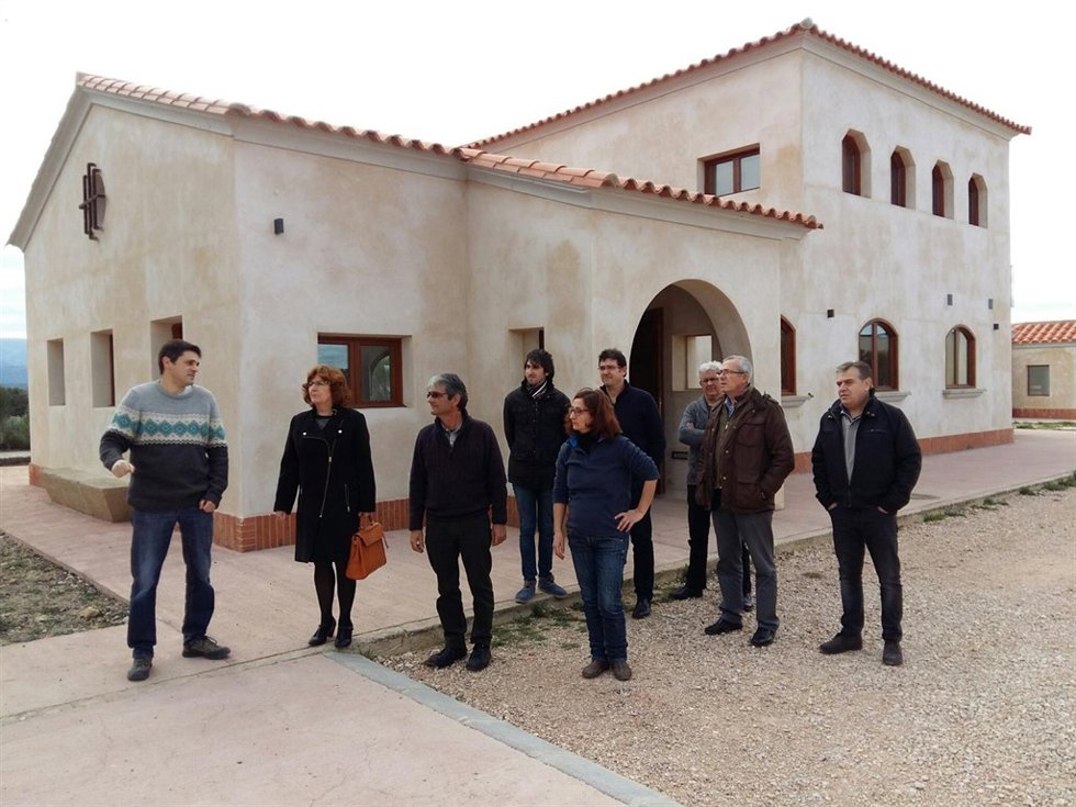 Visita al albergue de Cretas