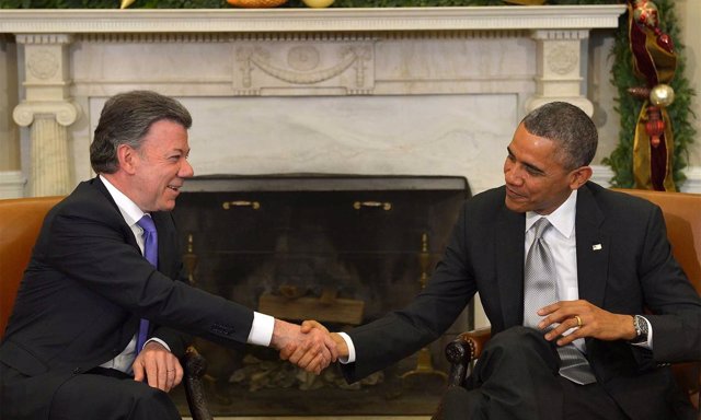Juan Manuel Santos y Barack Obama