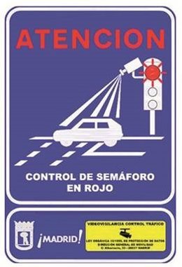 Señal de control de semáforo en rojo