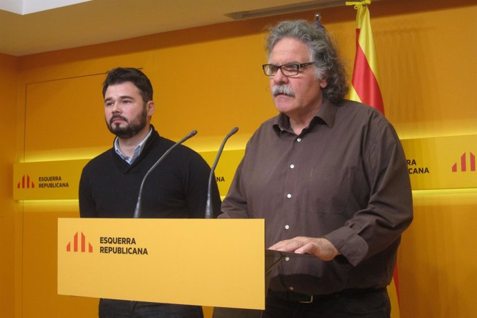 Los diputados de ERC en el Gongreso Gabriel Rufián y Joan Tardà 