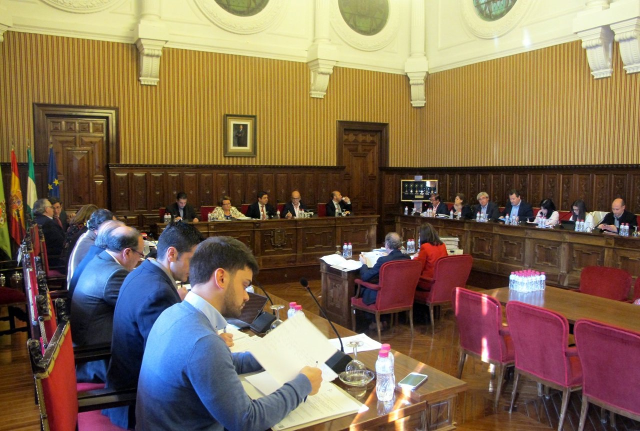 Celebración de pleno ordinario de la Diputación de Jaén.