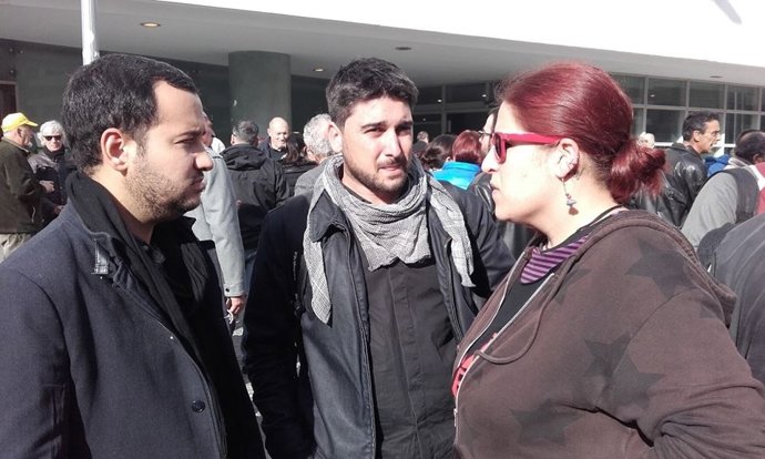 González Rojas en la concentración.