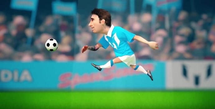 Messi protagoniza su propio videojuego móvil subido en un patinete