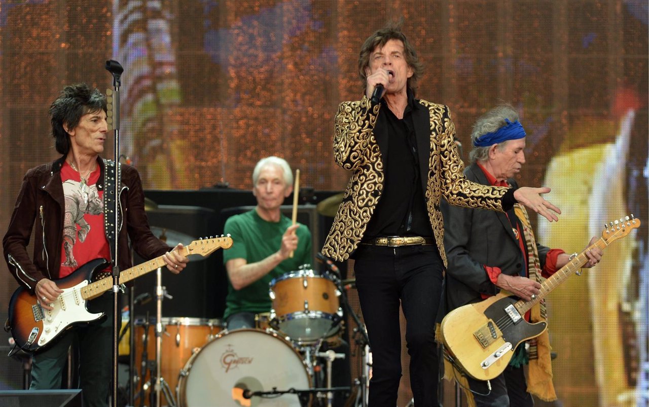 The Rolling Stones. Ron Wood, Charlie Watts, Mick Jagger,  Keith Richards