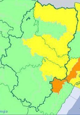 Aviso amarillo por viento en Aragón