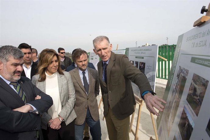 Susana Díaz, en la visita a Écija (Sevilla)