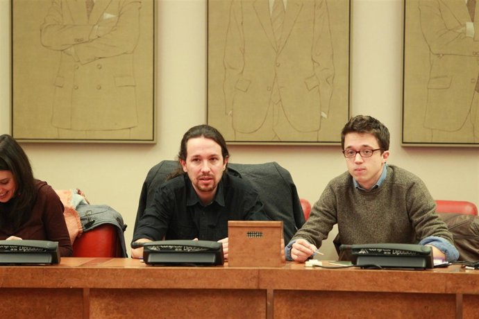 Pablo Iglesias e Iñigo Errejón en el Congreso