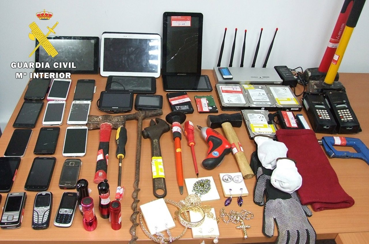 Efectos intervenidos en la operación Bombines Trueba