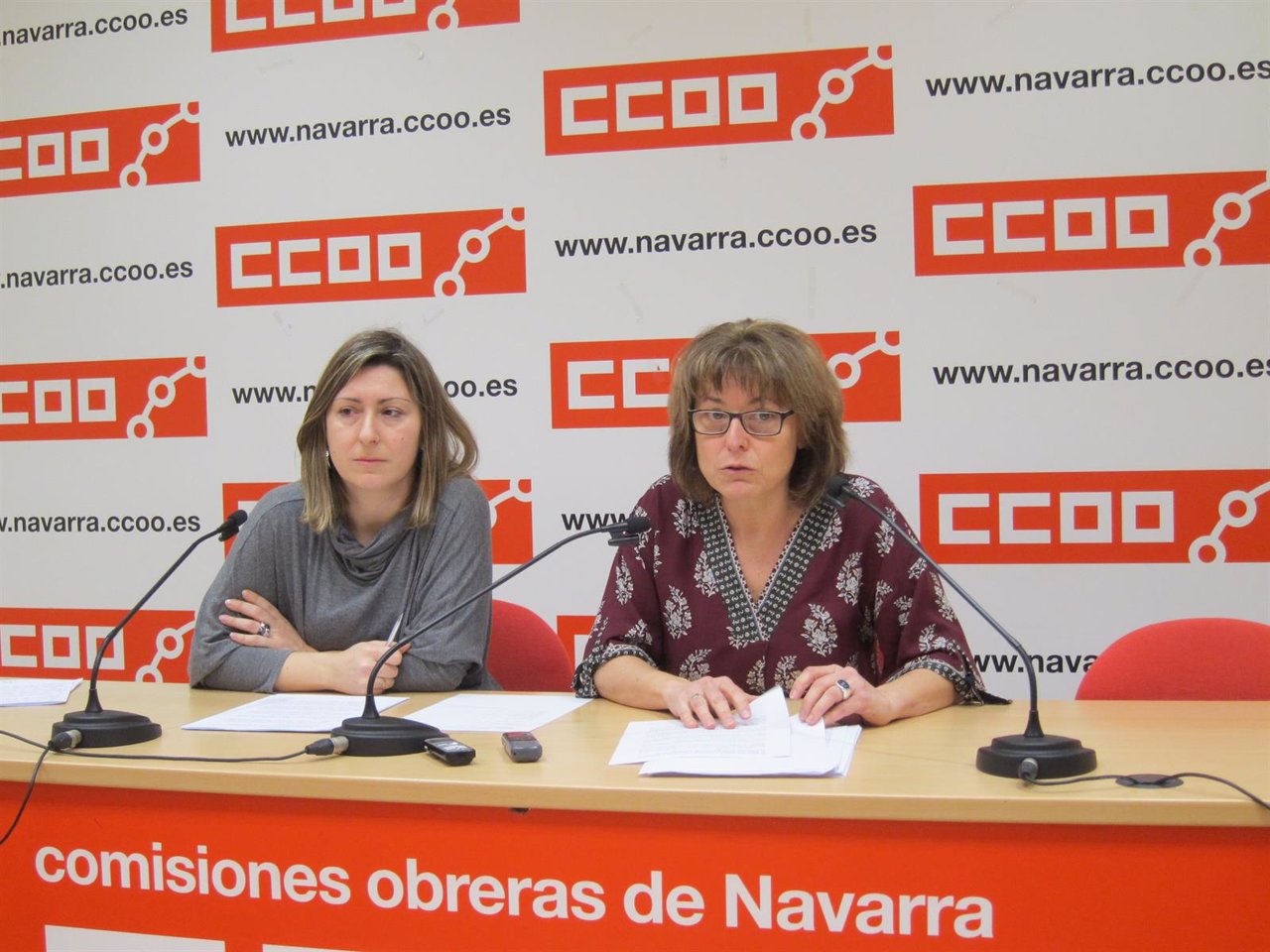 Pilar García y Maite Rocafort, de CCOO