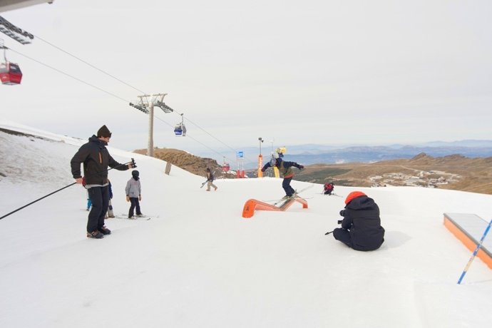Snowpark en Sierra Nevada