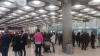 Normalidad en el aeropuerto Madrid-Barajas pese a la alerta declarada